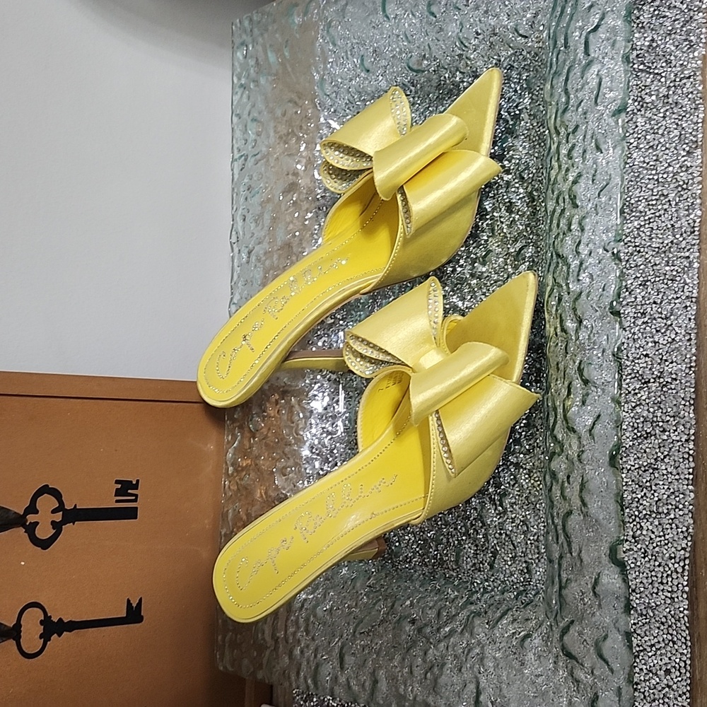Bright sparkly yellow heels - Picture 3 of 4